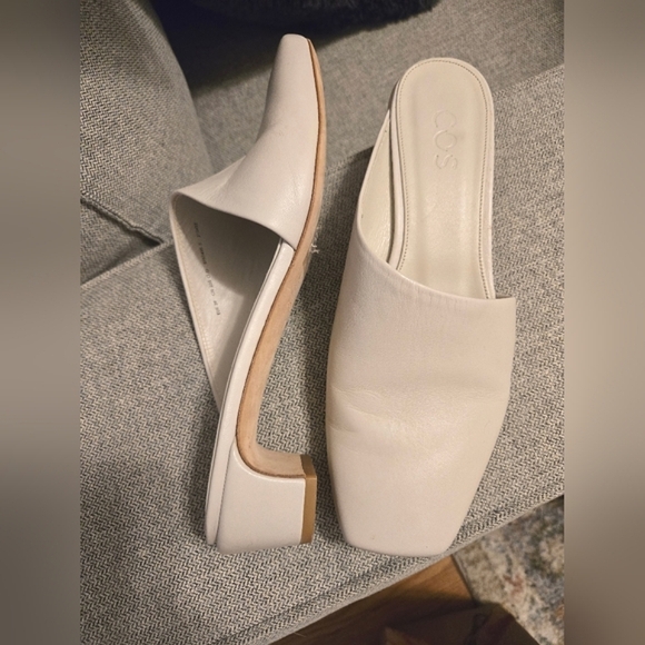 COS Leather Low Heel Mules Spain 39 8 - Picture 1 of 3